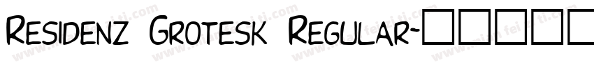 Residenz Grotesk Regular字体转换